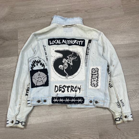 Local Authority VTG 90s Levi's Reworked Denim Jacket and Jeans Set Y2K - Picture 3 of 13